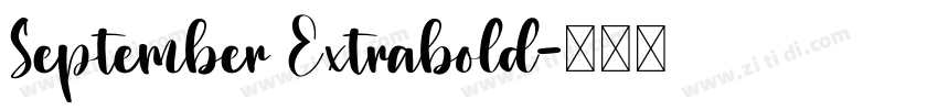 September Extrabold字体转换